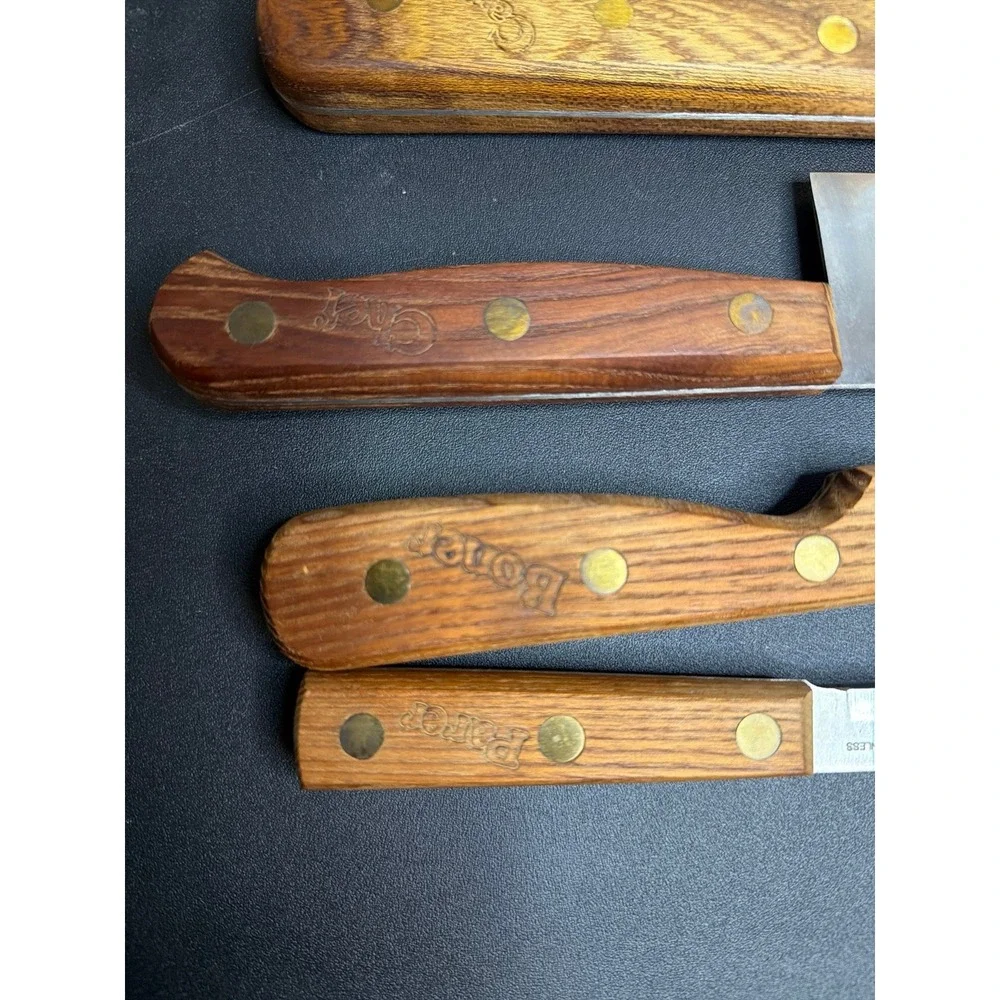 Vintage Rogers Knives and‎ Block 5 Piece
